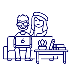 Work Living Room 3 Illustration from UX Line Set