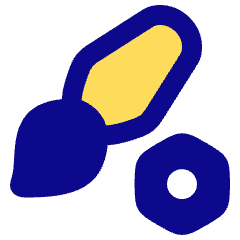 Brush Setting Bolt Nut Icon from Plump Pop Set