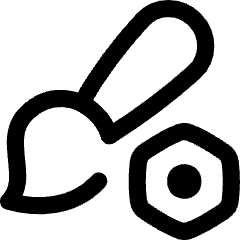 Brush Setting Bolt Nut Icon from Flex Line Set