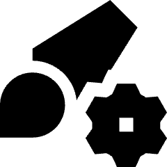 Brush Setting Gear Icon from Sharp Solid Set