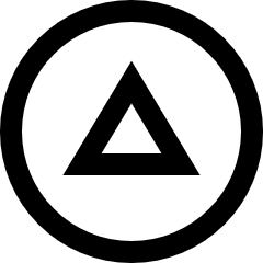 Color Triangle Icon from Sharp Line Set