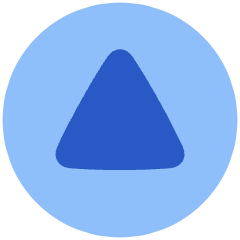 Color Triangle Icon from Plump Flat Set
