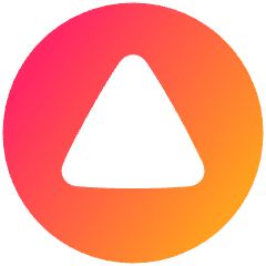 Color Triangle Icon from Plump Gradient Set