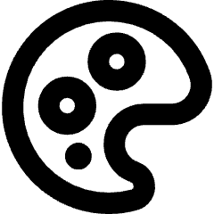 Paint Palette Icon from Micro Line Set