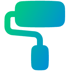 Roller Paintbrush Icon from Plump Gradient Set