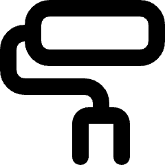 Roller Paintbrush Icon from Micro Line Set