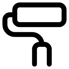 Roller Paintbrush Icon from Core Line Set