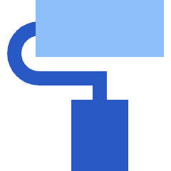 Roller Paintbrush Icon from Sharp Flat Set