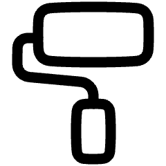 Roller Paintbrush Icon from Plump Line Set