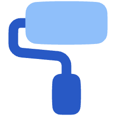 Roller Paintbrush Icon from Plump Flat Set