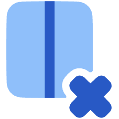 Delete Column Icon from Plump Flat Set