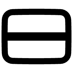 Rectangle Split Half Horizontal Icon from Plump Remix Set