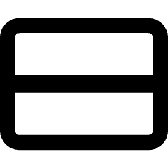 Rectangle Split Half Horizontal Icon from Core Remix Set