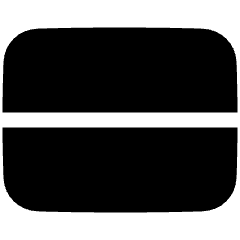 Rectangle Split Half Horizontal Icon from Plump Solid Set