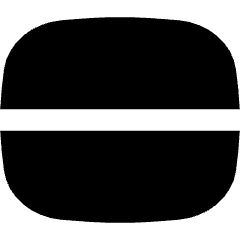 Rectangle Split Half Horizontal Icon from Flex Solid Set