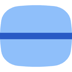 Rectangle Split Half Horizontal Icon from Flex Flat Set