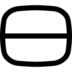 Rectangle Split Half Horizontal Icon from Flex Line Set