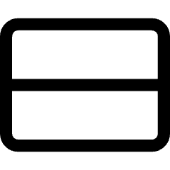 Rectangle Split Half Horizontal Icon from Core Line Set