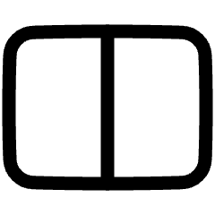 Rectangle Split Half Vertical Icon from Plump Line Set