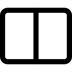Rectangle Split Half Vertical Icon from Core Line Set