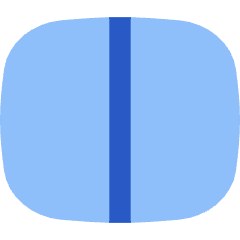 Rectangle Split Half Vertical Icon from Flex Flat Set
