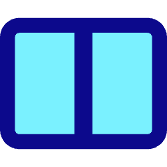 Rectangle Split Half Vertical Icon from Core Pop Set