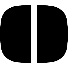Rectangle Split Half Vertical Icon from Flex Solid Set