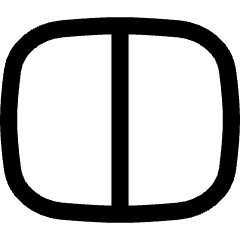 Rectangle Split Half Vertical Icon from Flex Line Set