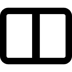 Rectangle Split Half Vertical Icon from Core Remix Set