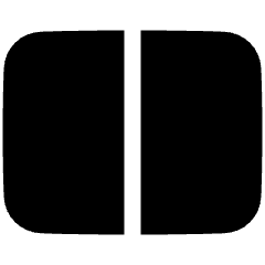Rectangle Split Half Vertical Icon from Plump Solid Set