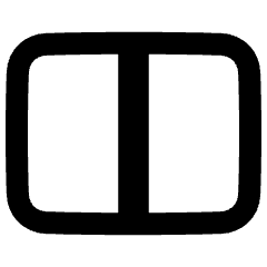 Rectangle Split Half Vertical Icon from Plump Remix Set