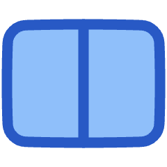 Rectangle Split Half Vertical Icon from Plump Duo Set