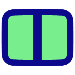 Rectangle Split Half Vertical Icon from Plump Pop Set