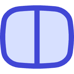 Rectangle Split Half Vertical Icon from Flex Duo Set