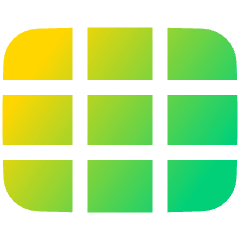 Rectangle Split Nine Icon from Plump Gradient Set