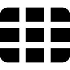 Rectangle Split Nine Icon from Core Solid Set
