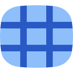 Rectangle Split Nine Icon from Flex Flat Set