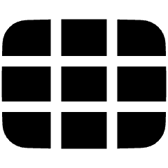 Rectangle Split Nine Icon from Plump Solid Set