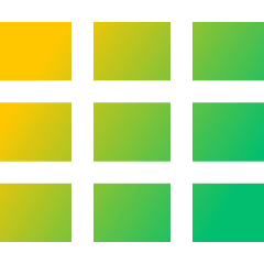 Rectangle Split Nine Icon from Sharp Gradient Set