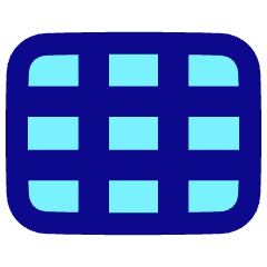 Rectangle Split Nine Icon from Plump Pop Set