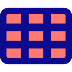Rectangle Split Nine Icon from Core Pop Set
