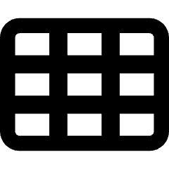 Rectangle Split Nine Icon from Core Remix Set