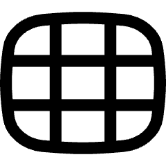 Rectangle Split Nine Icon from Flex Line Set