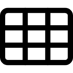 Rectangle Split Nine Icon from Core Line Set