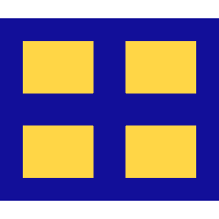 Rectangle Split Quarters Icon from Sharp Pop Set