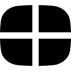 Rectangle Split Quarters Icon from Flex Solid Set