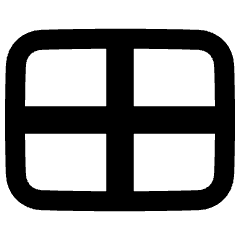 Rectangle Split Quarters Icon from Plump Remix Set