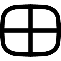 Rectangle Split Quarters Icon from Flex Line Set
