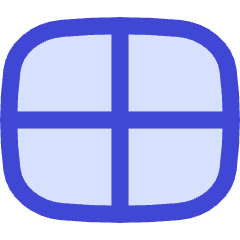 Rectangle Split Quarters Icon from Flex Duo Set