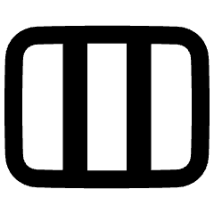 Rectangle Split Thirds Icon from Plump Remix Set
